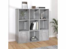 Vidaxl armoire à livres sonoma gris 98x30x98 cm