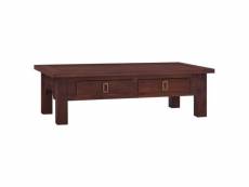 Vidaxl table basse marron classique 100x50x30 cm bois d'acajou massif
