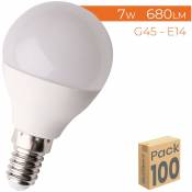 Ampoule led G45 E14 7W 680LM Blanc chaud 3000K - Pack