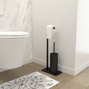 Aurlane - Brosse wc noir mat avec socle - brushy wc