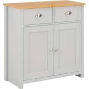 Buffet bahut armoire console meuble de rangement gris 79 cm 4402263