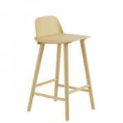 Chaise de bar Nerd / H 65 cm - Bois - Muuto jaune en bois