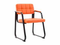 Chaise de visiteur canada b similicuir , orange