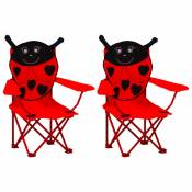 Chunhelife Chaises de jardin pour enfants 2 pcs Rouge