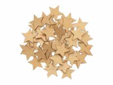 Confettis étoiles en bois dorés 7040.30.83