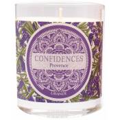 Confidences Provence - Bougie parfumée Lavande fabriquée en Provence – 280 g