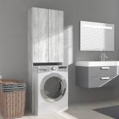 Fimei - Meuble pour machine à laver Sonoma gris 64x25,5x190 cm