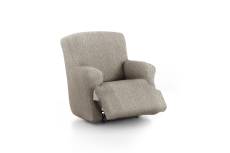 Housse de fauteuil relax XL extensible taupe 60 - 110 cm