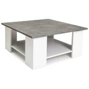 Idmarket - Table basse carrée eli blanche plateau