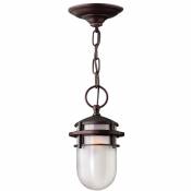 Lampe d'extérieur suspension lampe suspension plafonnier ALU verre bronze porche