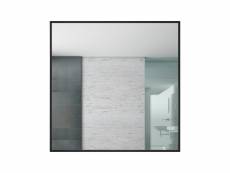 Miroir concave 600 x 600 mm - noir mat - aluminium