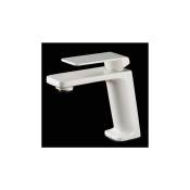 Mitigeur monocommande de lavabo blanc mat Série Fiji - IMEX