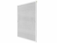 Moustiquaire pour fenêtre cadre fixe en aluminium 100x120 cm blanc helloshop26 2008024