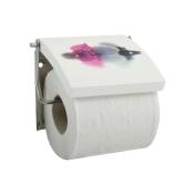 MSV - Porte rouleau papier wc Mural mdf & Inox borneo Blanc Blanc