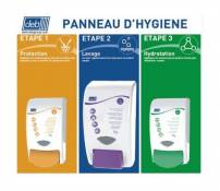 Panneau hygiene industrie preequipe 3 etapes (3 appareils)