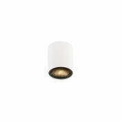 Qazqa - tubo - Spot de plafond Design - 1 lumière - Ø 80 mm - Blanc - Design - Éclairage intérieur - Salon I Chambre I Cuisine I Salle à manger