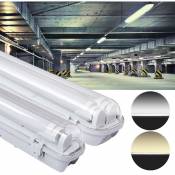 Réglette lumineuse LED 120cm 18W - Blanc Neutre 4000K-4500K - Double tube - Swanew