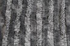 Rideau de porte en chenille gris argenté 100 x 200