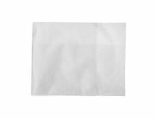 Serviette blanche simple epaisseur 90 x 130 mm - carton
