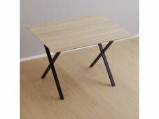 Set de 2 pieds de table høng forme x en acier 70 x 65 cm [en.casa]
