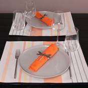 Set de table plastifié Cap Ferret - Orange - 35 x 45 cm