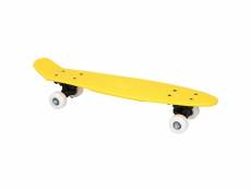 Skateboard complet 57 cm jaune retro plastique