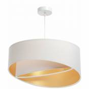 Suspension Lampe à suspendre Henny P Velours white & gold Ø 45 cm 11106