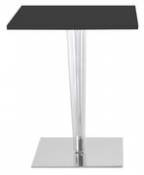 Table carrée Top Top - Contract outdoor / 70 x 70 cm - Kartell noir en plastique