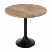 Table de bar bois massif clair Corali D 65 cm