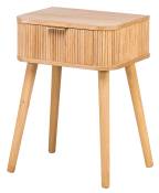 Table de chevet 1 tiroir en bois naturel