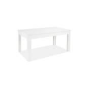 Table extensible en bois mélaminé frêne blanc 160