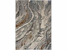 Tapis effet marbre gris clair, 140x200 cm Alfombra Nathan 12310 Plata