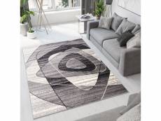 Tapiso dream tapis moderne géométrique noir gris