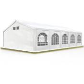Tente de réception 5x10 m barnum Tente de Jardin Blanc bâche pe 550 n imperméable résistante aux uv avec Cadre de Sol - blanc