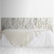 Tête de lit lit pvc Décoratif Economique Imprimé Texture Bois Tables Verticales Peintes Blanc Effet Craie Différentes tailles - 100 cm x 60 cm