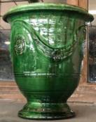 Vase Anduze vert H.45 cm