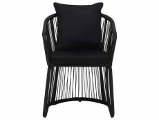 Vidaxl chaises de jardin 2 pcs et coussins et oreillers rotin pvc noir 48586