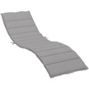 Vidaxl - Coussin de chaise longue gris 200x70x3 cm