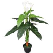 Vidaxl - Plante artificielle avec pot Lis Calla 85 cm Blanc