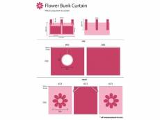 Vipack rideau de lit pink flower pour lit pino TX70073