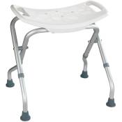 Wenko - Tabouret de douche pliable Secura, chaise de douche pour handicapés, personnes agées, capacité de charge 120kg, hauteur réglable, aluminium