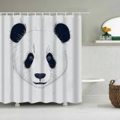 1pc mignon animaux panda rideau de douche étanche 71in décor de salle de bain