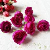 50 têtes de roses artificielles RICISUNG pour décoration
