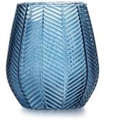 Ameliahome - vase ovale vitoria couleur bleu
