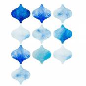 Ancoree Aquarelle Bleu Crystal Carrelage Autocollant