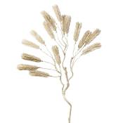 Branche de pin pailletée artificielle dorée H78