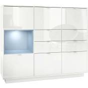 Buffet haut Metro V2 Cabinet Commode Blanc haute brillance