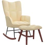 Chaise de manche en velours rembourré élégant avec des reproches de pied de différentes couleurs couleur : crème