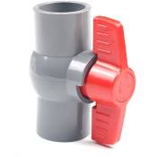 CHOYCLIT Vanne à boisseau sphérique en PVC, valve à boisseau sphérique en plastique (φ40 mm)，pour tuyau d'alimentation en eau connexion par