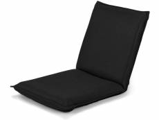 Costway chaise de sol pliante avec 6 positions réglables, chaise de plancher pliable pour maison, bureau, 98×44×7cm (noir)